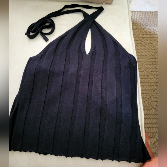 DISSH Everly knit top halter black Sz M - Picture 2 of 7